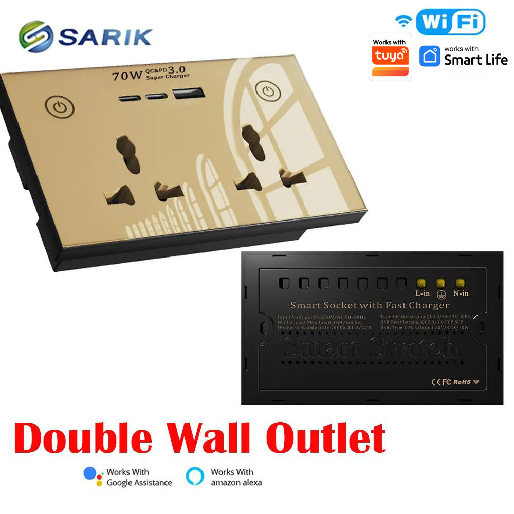 Smart Home Touchscreen Control Panel - Stopkontak Dinding Wifi Rumah Pintar Panel