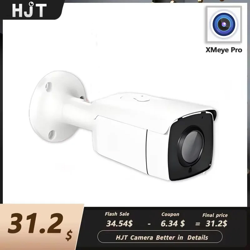Smart Home Microsoft - HJT,5MP,PoE,IP Security,3.6MM,Deteksi Cerdas,Luar Ruangan,Pengawasan,XMeye,PoE,NVR,Home