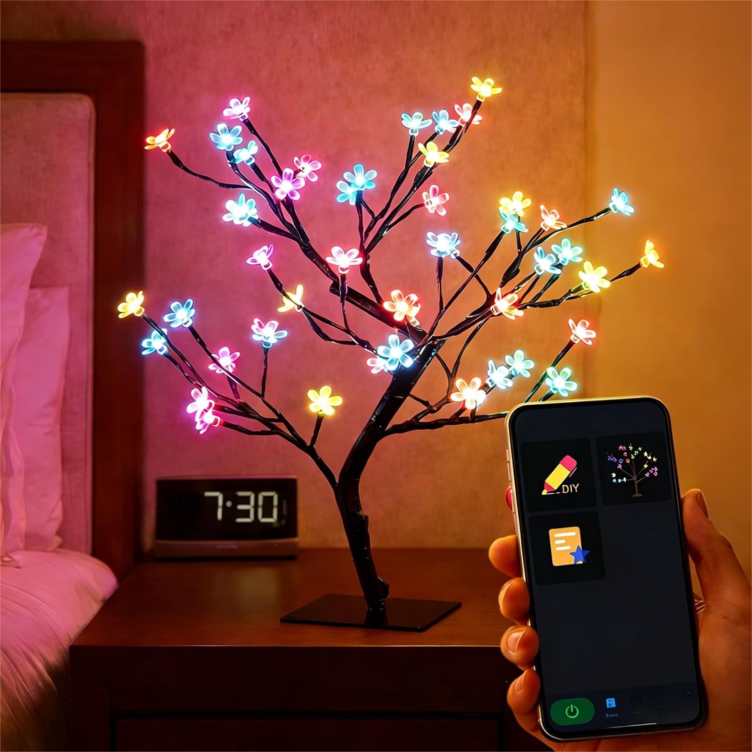 Smart Baby Night Light - Lampu Pohon Sakura USB Pintar 16