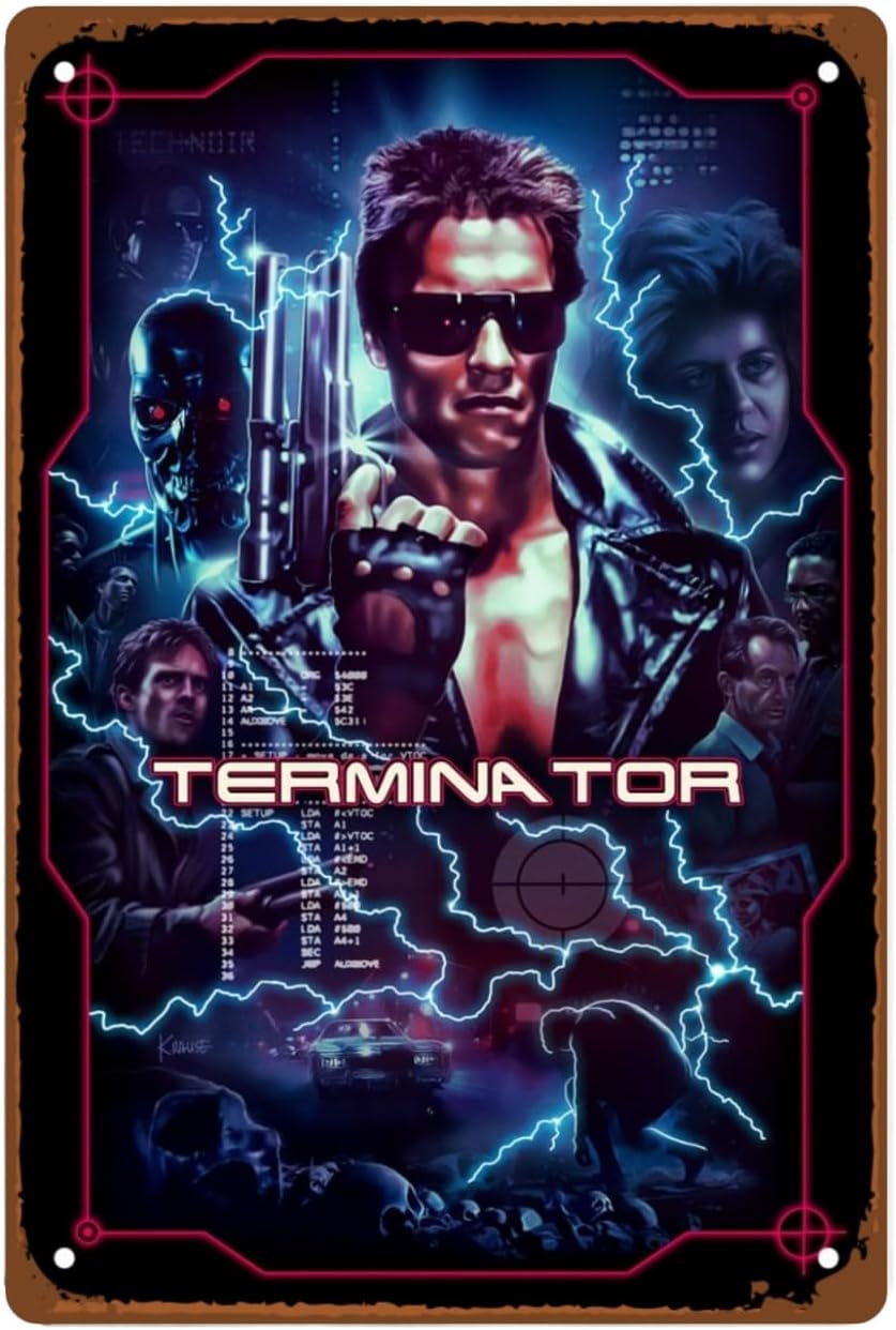 Smart Home Icon - Film Terminator, Papan Logam Dinding, Film