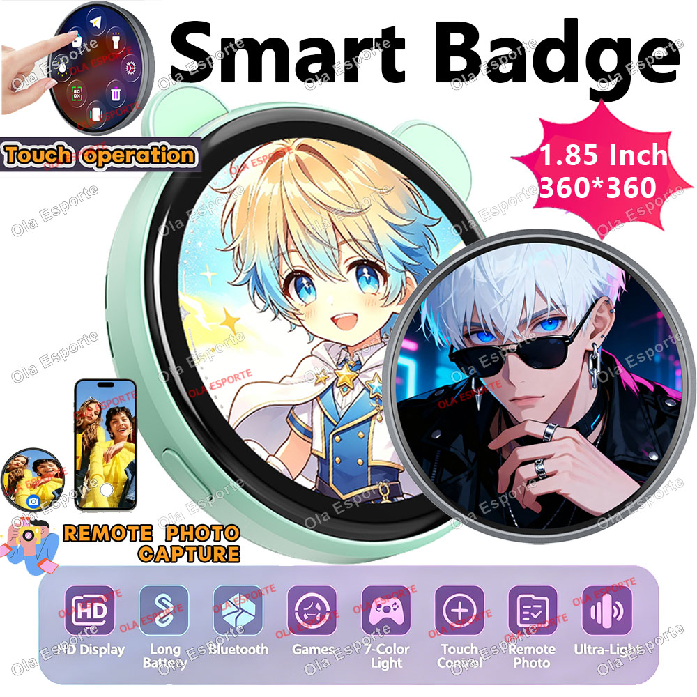 Smart Home Icon - Pin Display E-Badge Anime 1,85 Inci