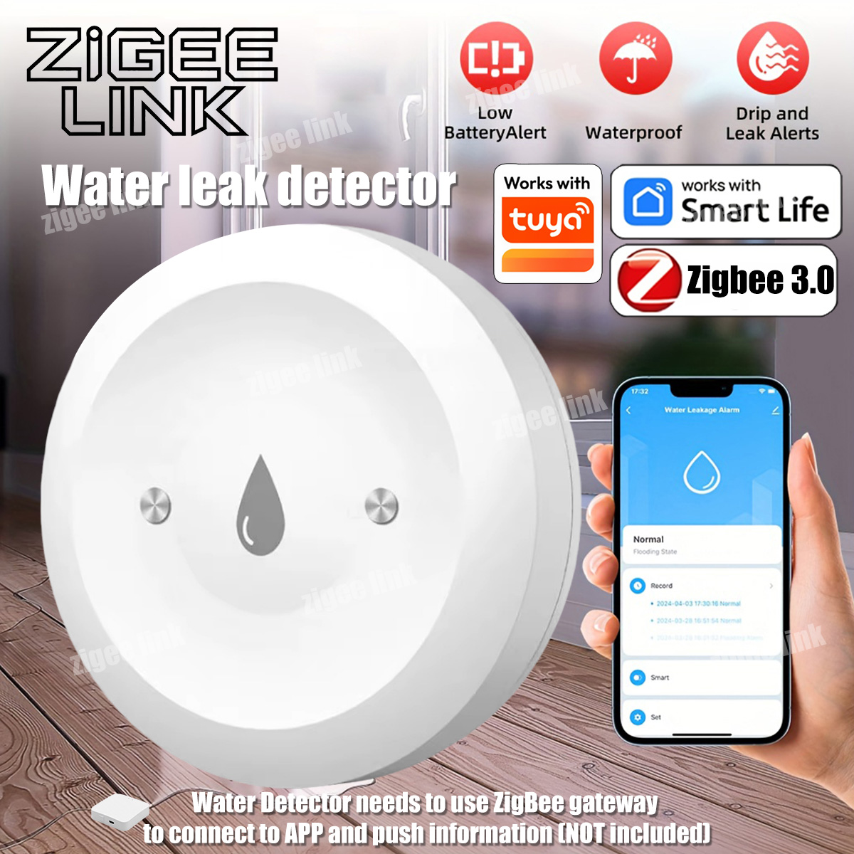 Smart Home Zentrale - Sensor Air ZigBee 3.0 Detektor Kebocoran