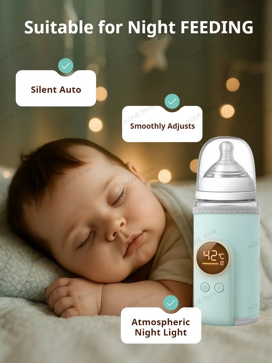 AIQUE USB 35-55 ℃   Pemanas Bo - Smart Baby Night Light ulasan dan harga