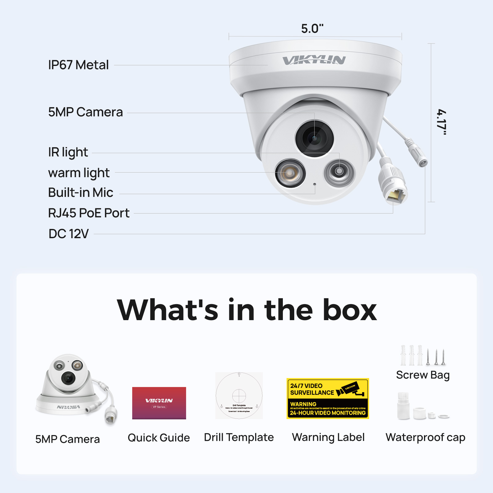 VIKYLIN Kamera IP Lampu Ganda  - Smart Home Microsoft ulasan dan harga