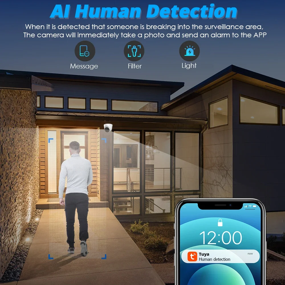 Kamera POE 6MP Video pintar HD - Smart Home Windows App ulasan dan harga