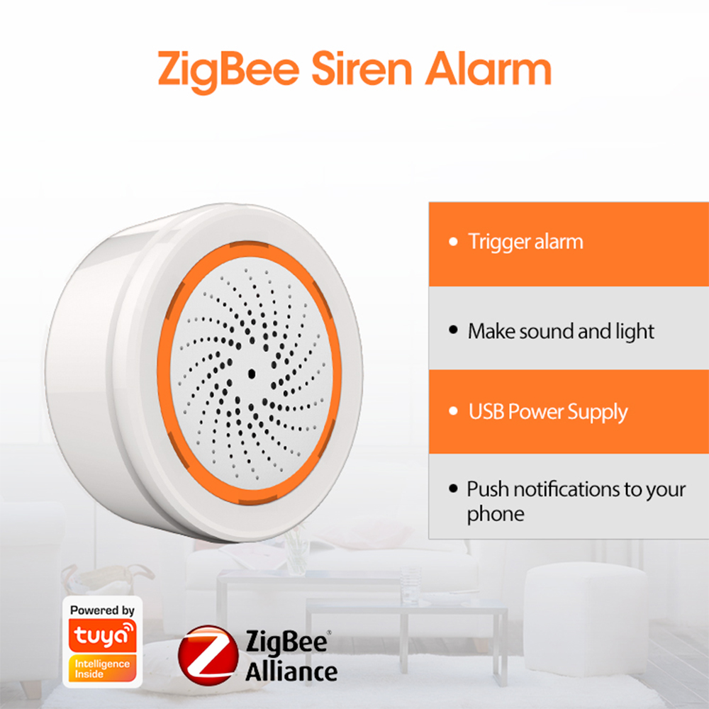 Coolcam Tuya Zigbee Alarm Sire - Smart Home Gira ulasan dan harga