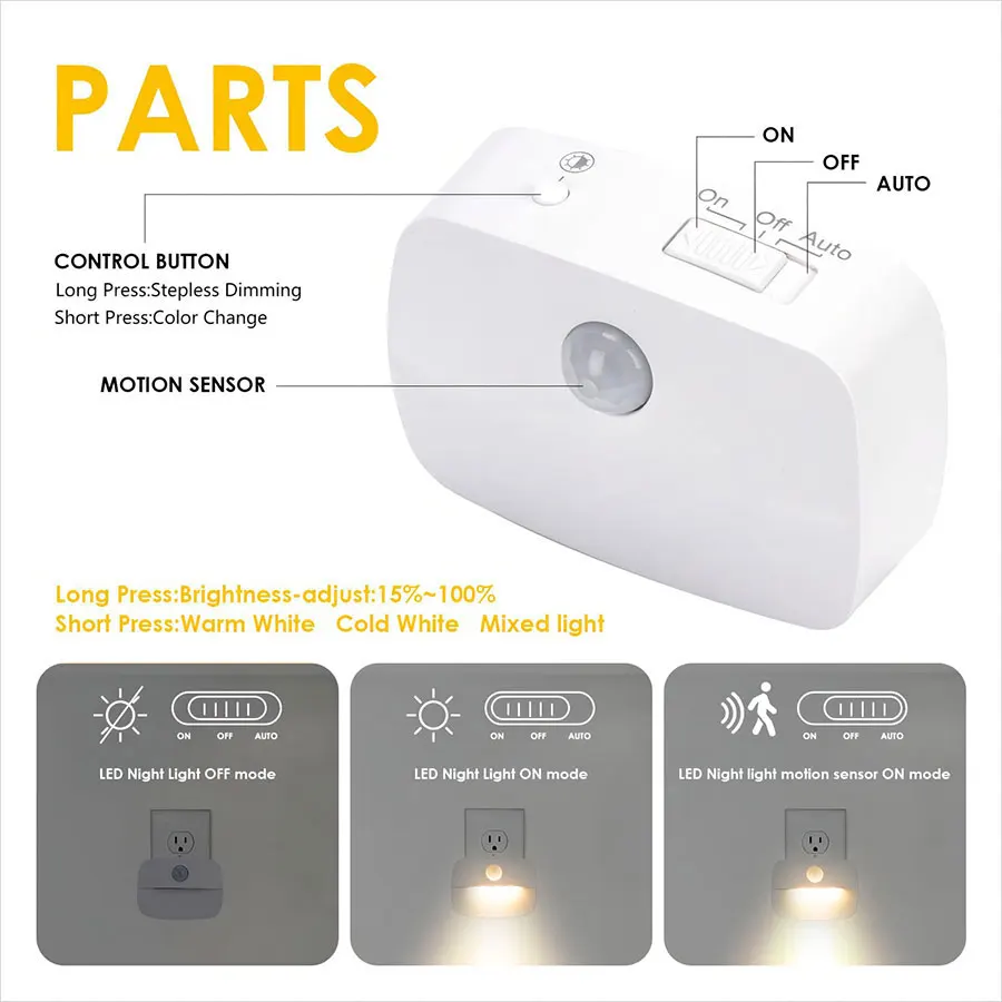 Lampu Malam LED Sensor dengan  - Smart Baby Night Light ulasan dan harga