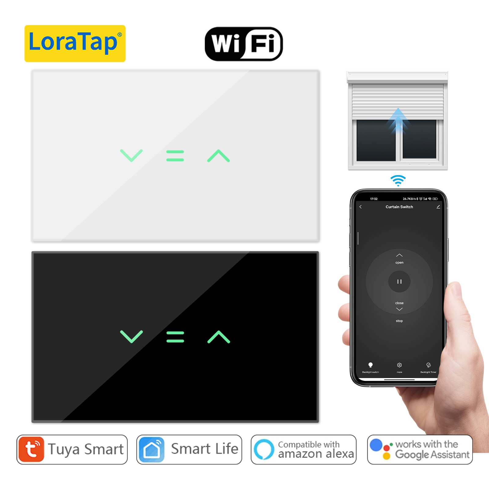 LoraTap US Curtain Blinds Roll - Universal Remote Smart Home ulasan dan harga