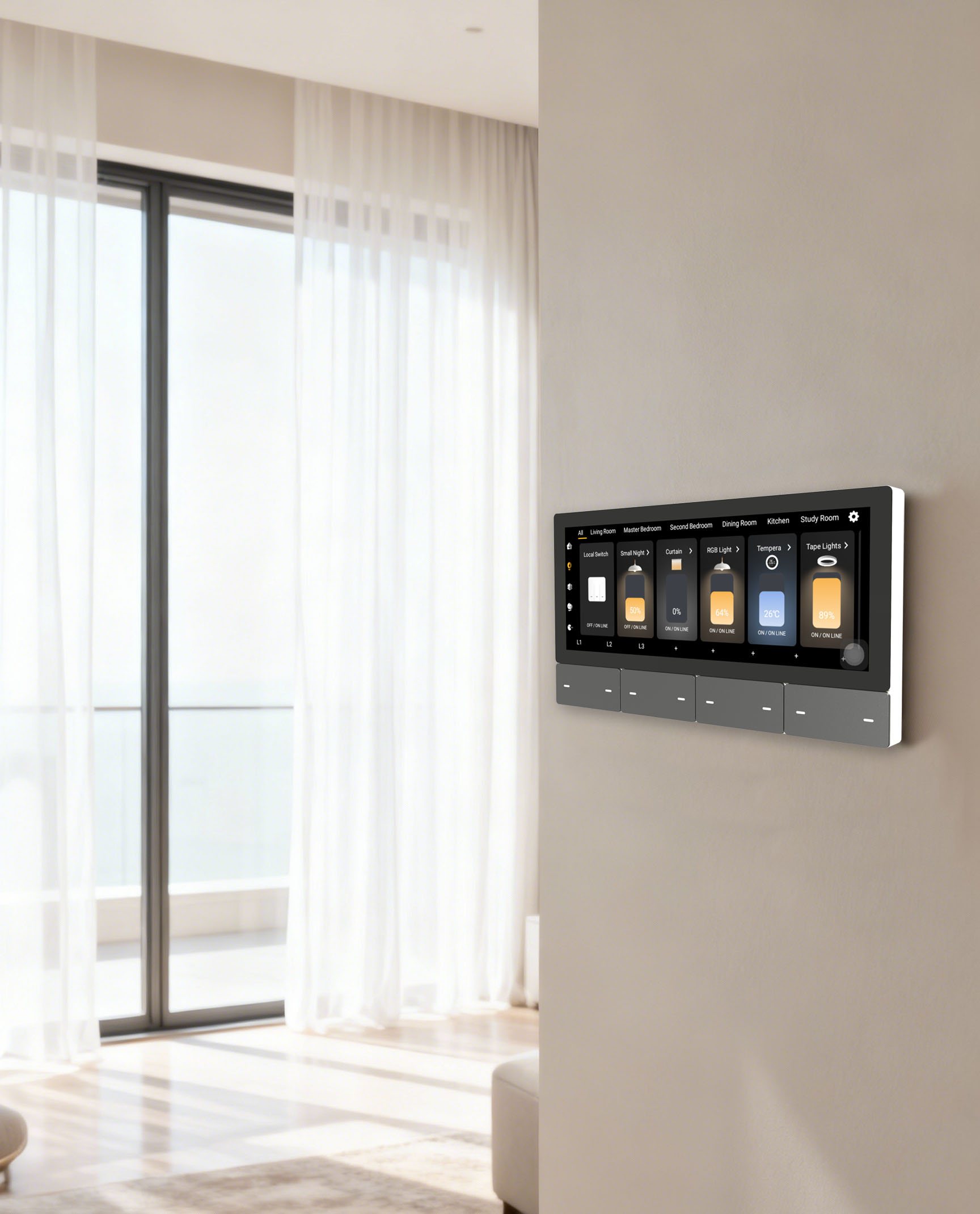 F5 Tuya UK Pemutar Musik Layar - Smart Home Touchscreen Control Panel ulasan dan harga