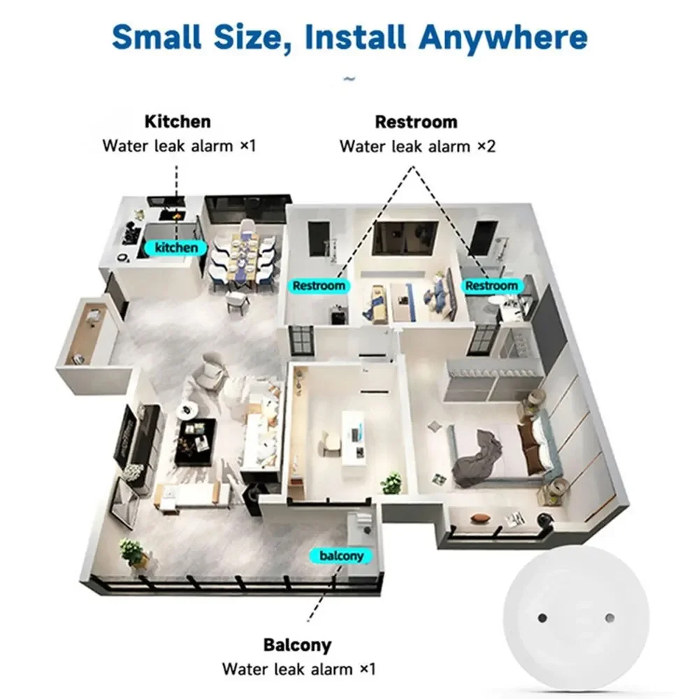 Zigbee3.0 Detektor Kebocoran A - Smart Home Zentrale ulasan dan harga