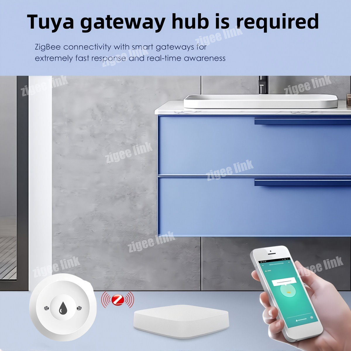 Sensor Air ZigBee 3.0 Detektor - Smart Home Zentrale ulasan dan harga