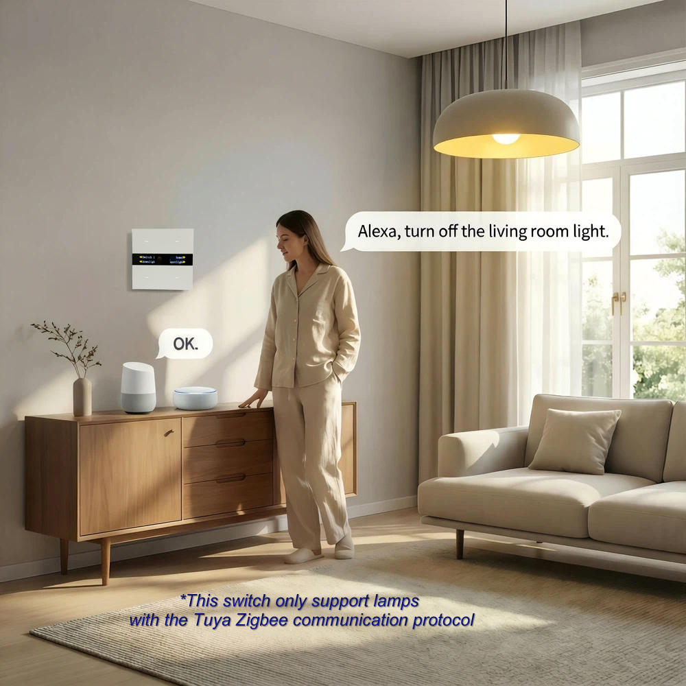 Panel Saklar Pintar Zigbee M8  - Smart Home Panel ulasan dan harga