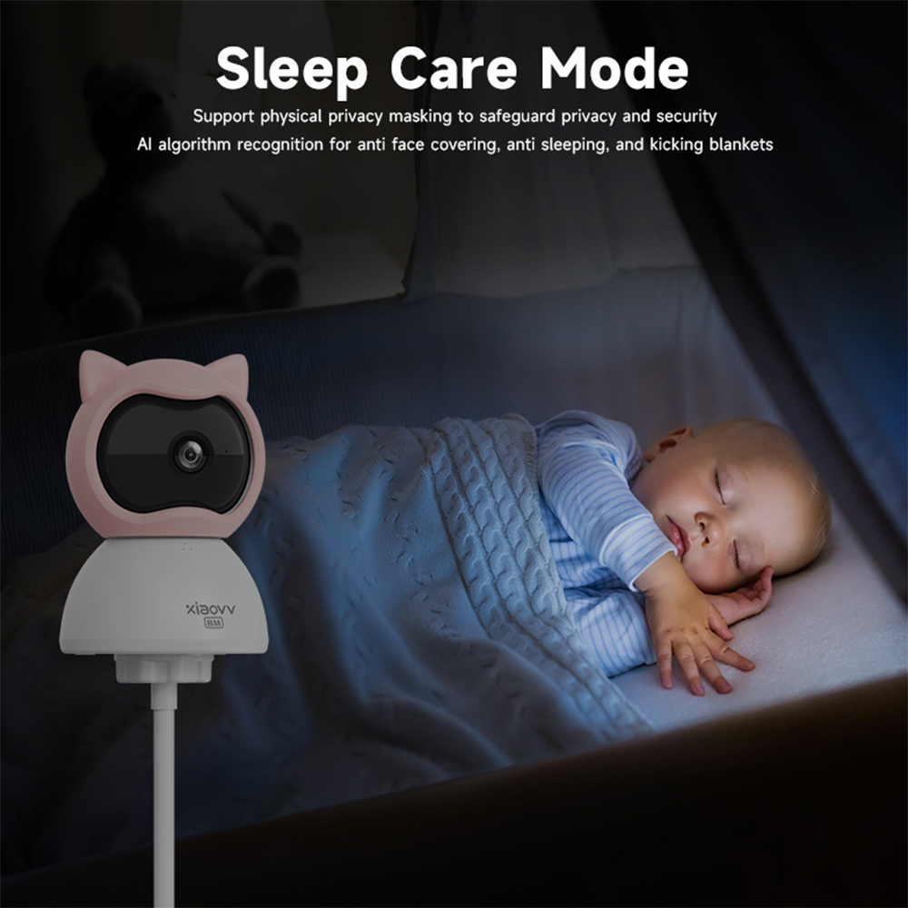 Monitor Bayi Xiaovv 4MP, Kamer - Smart Baby Night Light ulasan dan harga