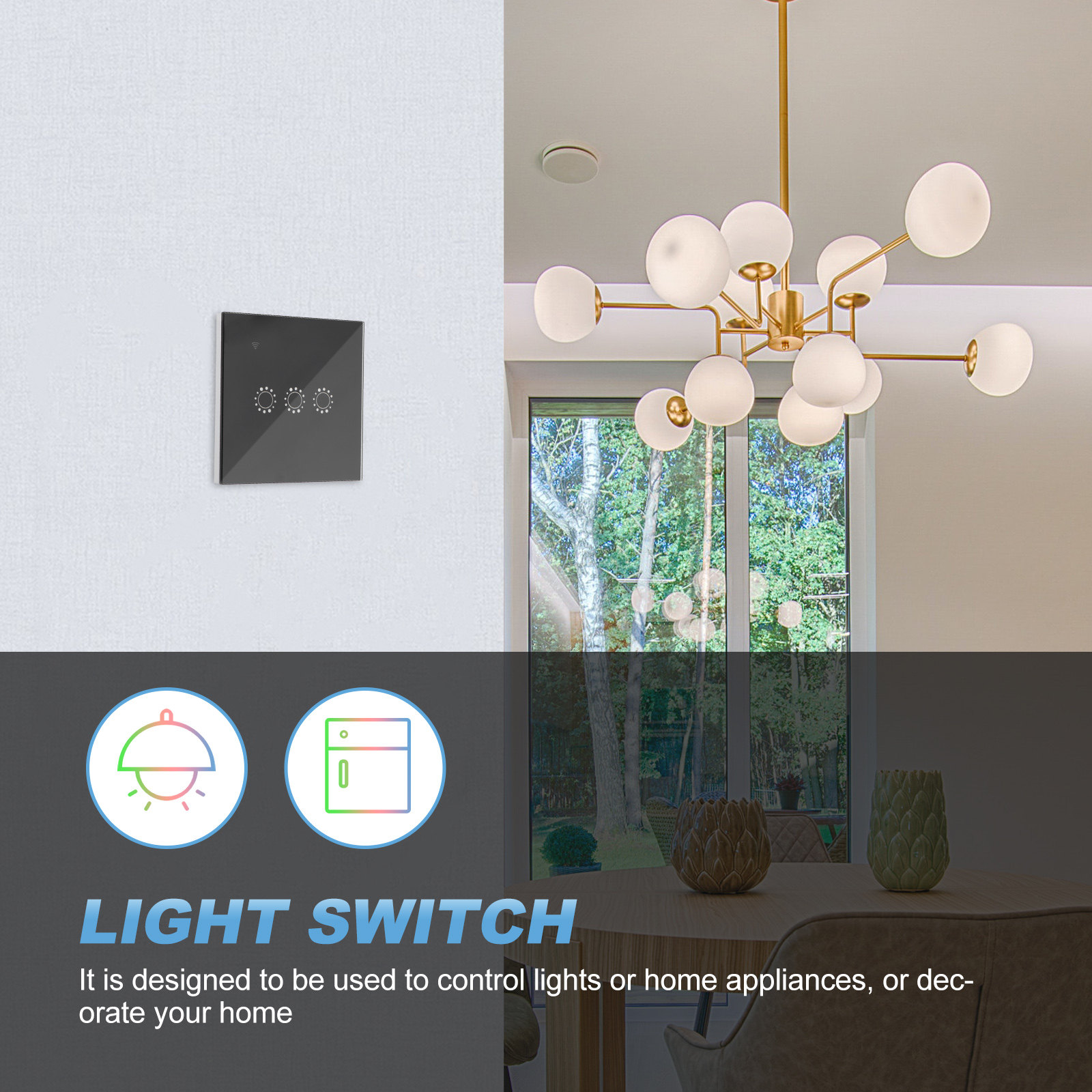 Panel Sakelar Kaca Sentuh Nirk - Smart Home Panel ulasan dan harga